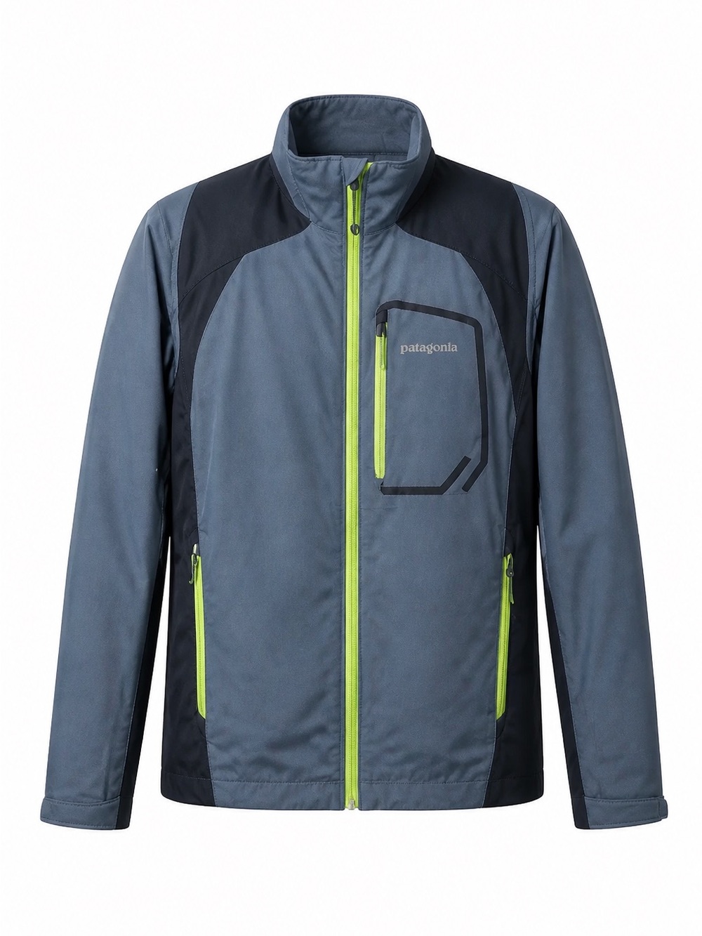 Columbia Men’s Slate Blue and Black Performance Jacket with Lime Zippers